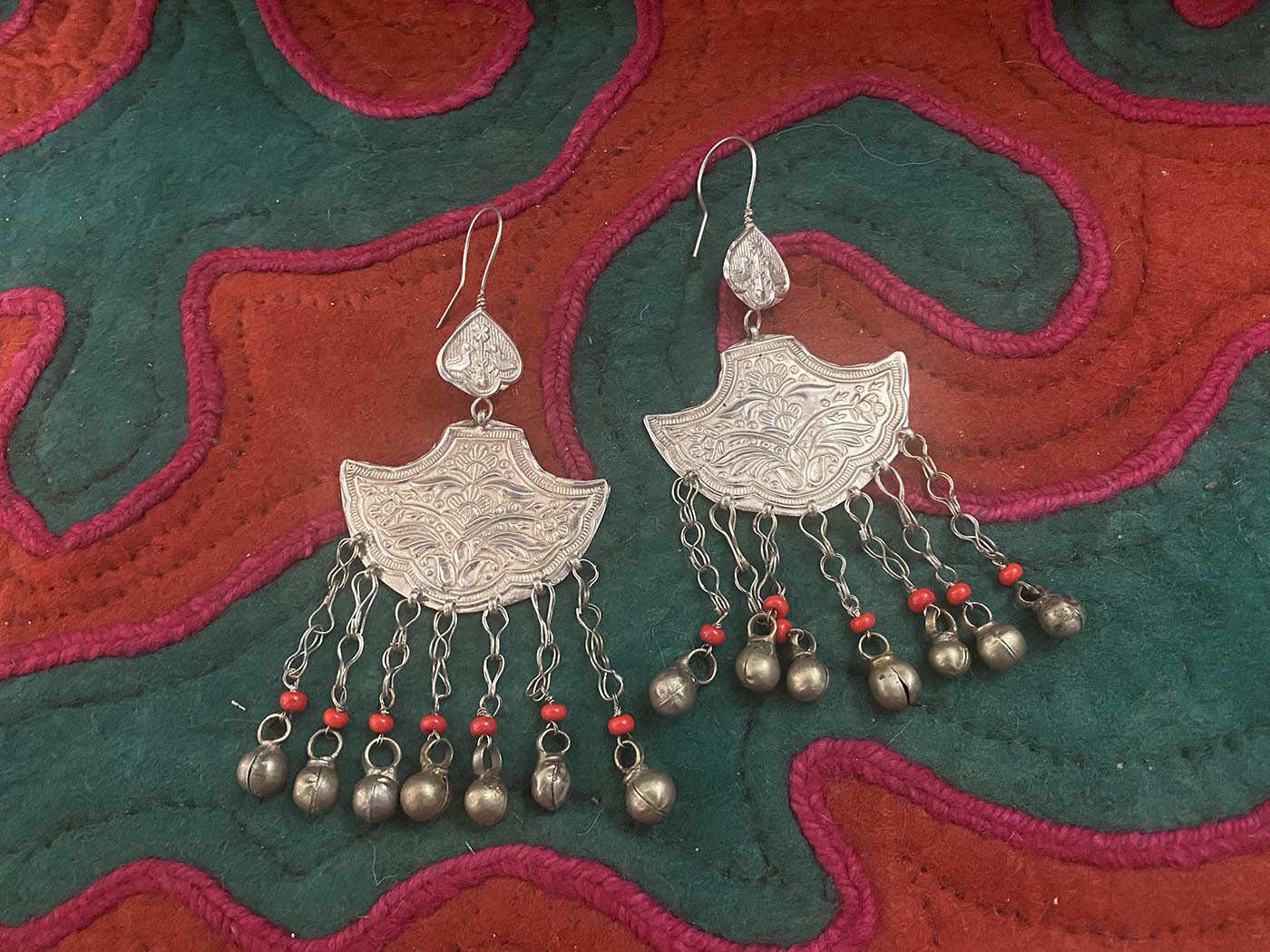 Traditional Earrings with local ornaments