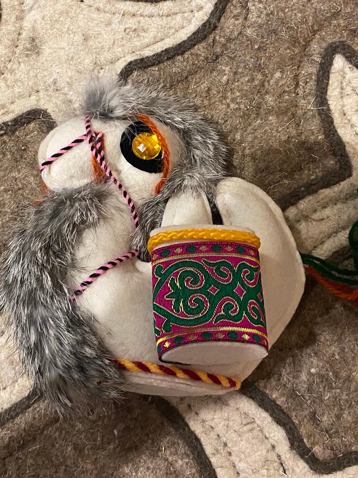 Felt cute camel souvenir from kazakhstan