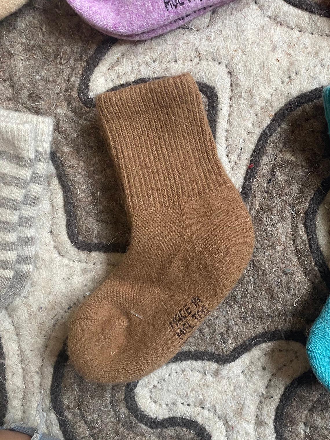 2 PAIRS Mongolian Children 70% Cashmere Socks