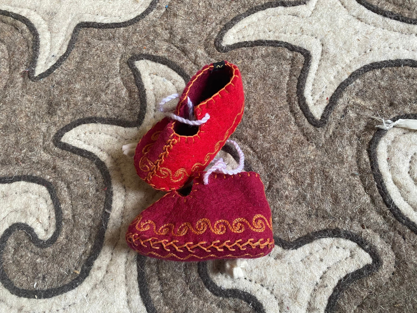 Felt Mongolian Kazakh wool slippers