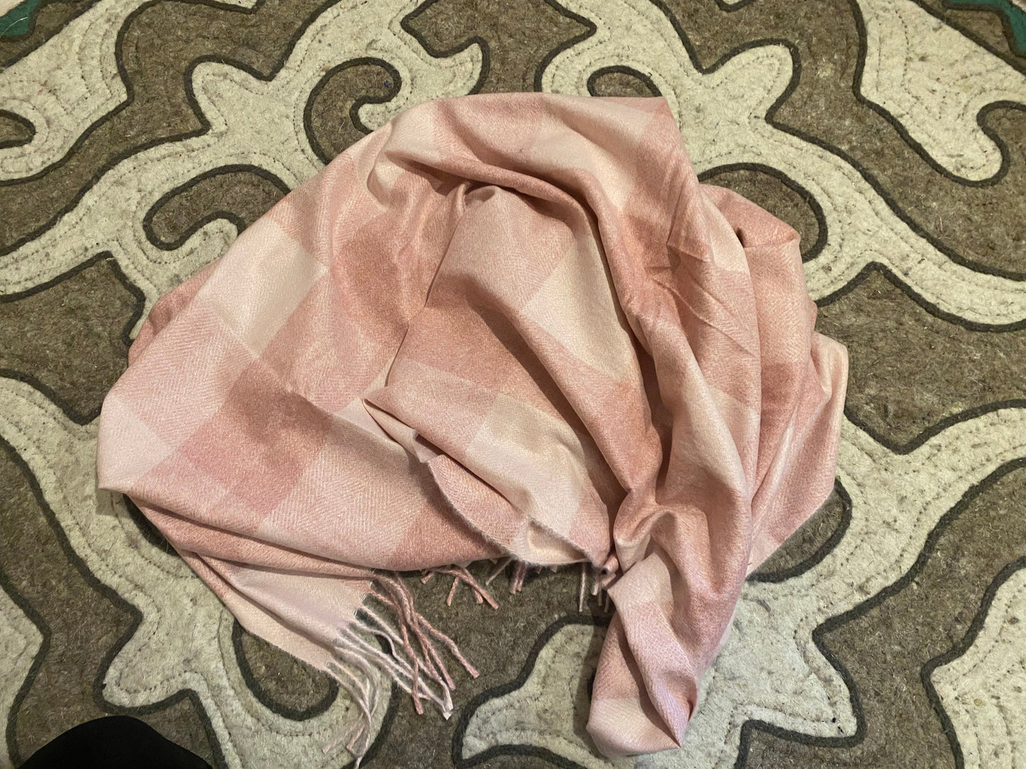 Mongolian Kazakh wool cashmere scarf pink super soft for winter super discount