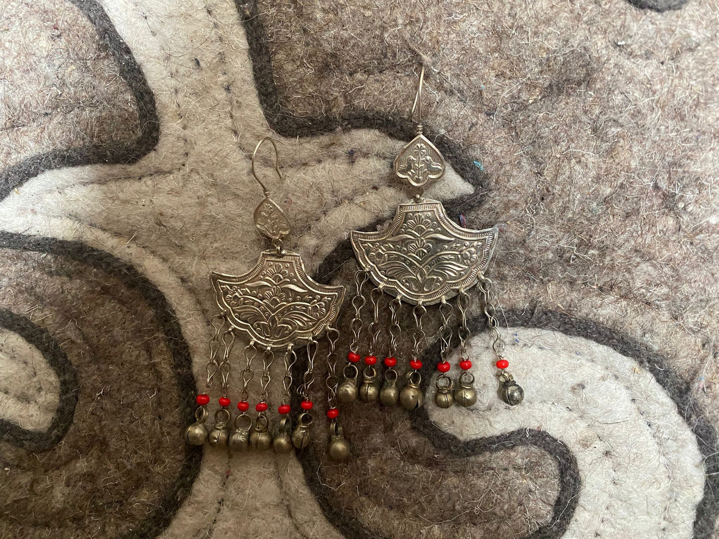 Traditional Earrings with local ornaments