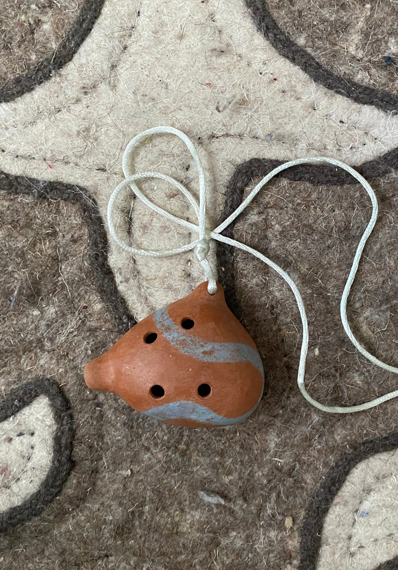 Handmade ceramic clay musical hot instrument kazakh Saz syrnai ocarina shaman instrument