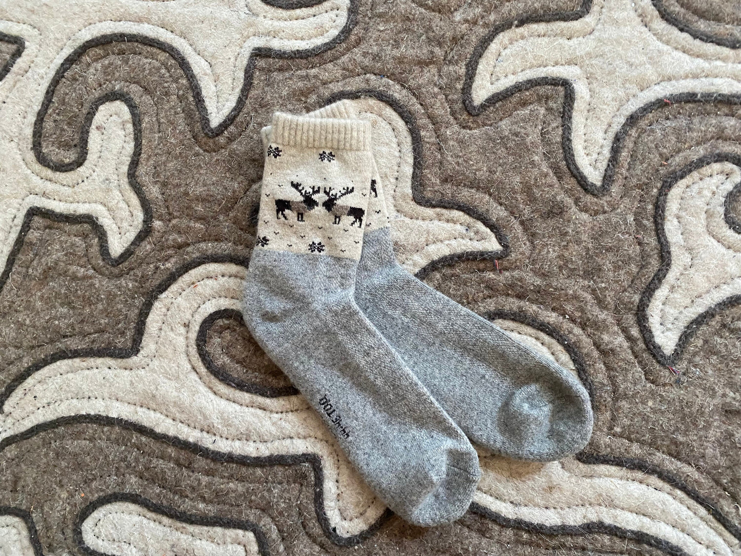 Mongolian Adults 100% Sheep Wool Cashmere Socks