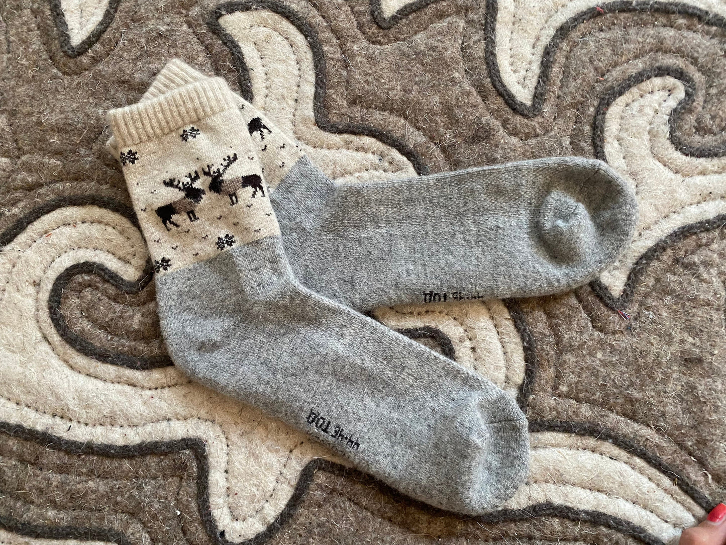 Mongolian Adults 100% Sheep Wool Cashmere Socks