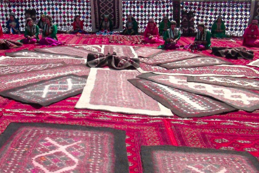 Koshma felt carpets from Turkmenistan